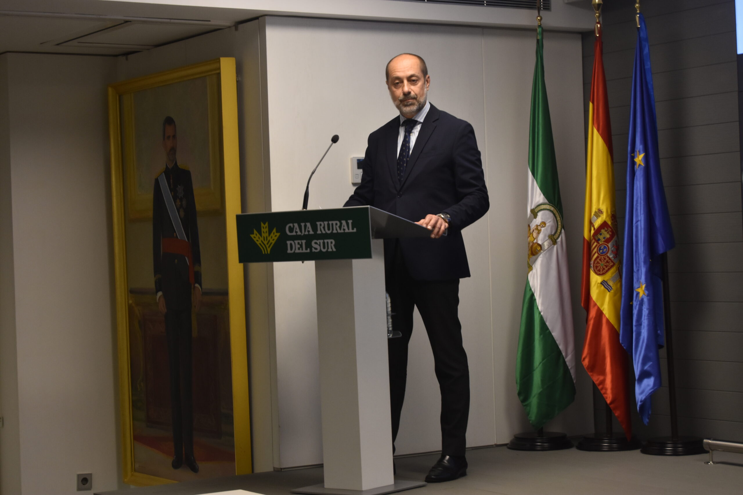 Miguel Ángel Moreno presenta el acto de bendición del Nacimiento de la Alegría.